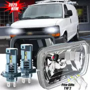 For Chevy Express Cargo Van 1500 2500 3500 2X 7x6 5x7 LED Headlights Hi/Lo DRL (for: Peugeot)