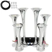 Air Horn Kit 12V 4A 6 Trumpet Train For Ford Truck Pickup Car SUV Train Horn