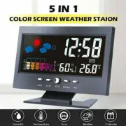 Weather Display LED Digital Alarm Clock Snooze Calendar Thermometer Hygrometer