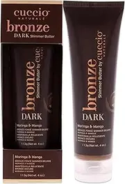 Cuccio Naturale Bronze Dark Shimmer Butter - Hydrates Hands And Feet For Glow And Light Shine - Available In Two Bright And Shiny Shades - Naturally Rich In Fatty Acids And Antioxidants - 113 G