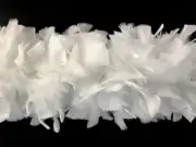 2 Yards - White Turkey Flat Heavyweight Boa 150 Gram Mardi Gras Costume Wedding