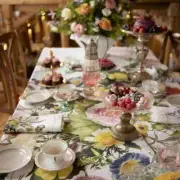 Flower Garden JL Linen Tablecloth 220 x 145 by Koustrup & Co (Denmark)