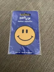 Smiley Face Embroidered Iron/Sew On Patch New Patch It Up