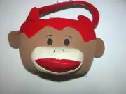 NEW Halloween Sock Monkey Plush Basket Trick-Or-Treat Easter Red