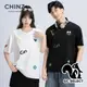 【CHINZ】中性款 寬版上衣 個性潮T 圓領上衣 圓領T OVER SIZE 情侶T 白色 黑色《GC SELECT》