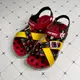 ［出清品］《布布童鞋》Disney米奇米老鼠紅黑雙色交織歐風兒童氣墊涼鞋
