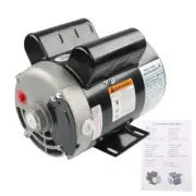 3450 RPM 3.7 HP 230V Electric Motor Compressor Duty 56 Frame 1 Phase 5/8" Shaft