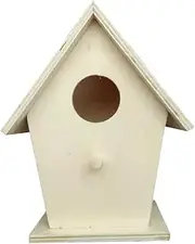 Gatuida Wooden Bird House Nesting Box for Swallows Outdoor Hanging Decoration Natural Wood Color for Garden and Backyard Bird Shelter