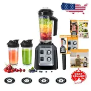 Self-Cleaning 1400W Blender with Stainless Steel Blades & Noise Control