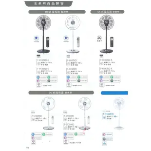 國際牌 Panasonic F-H14GND科技灰 / F-H14GND-K 晶鑽棕 14吋奢華型DC直流風扇 公司