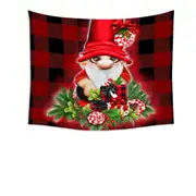 Christmas Plaid Cutie Gnome Tapestry