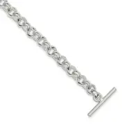 Sterling Silver Fancy Link Bracelet 8.5" 20.42gm Gift for Mother