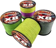 LLEIIshen Fishing Line Braided PE 8 Braided Fishing Line Japan PE Line Fishing Tackle Saltwater Invisible Spotted 100M/300M/500M/1615