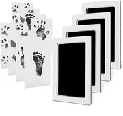 ADTZYLD Newborn Handprint Inkless Baby Hand & Footprint Kit with Clean-Touch Pads, Paw Print Kit for Pets, 4 Ink Pads, 10 Imprint Cards, Safe Non-Toxic Keepsake for Infants & Dogs, 4.9 x 3.14 Inch