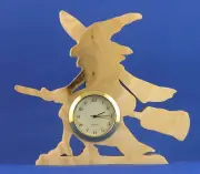 Flying Witch Mini Clock - Hand cut w/ choice of insert