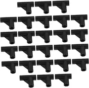 50pcs Storage Rack Tee Joint Tire Valves Tool Valves Opening Closing Tool Remover Installers Wrenches Wrench Core Remover Installers Automobile Tire Stems Black Plastic