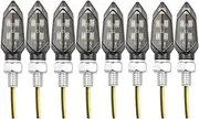 Motorcycle MI&NI LED Turn Signal Motorcycle Flasher Light Stop Signal Indicator Lamps 8mm 12V For Ho&nd&a(8 Pcs)