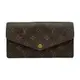 【Louis Vuitton】LV Sarah經典系列 Monogram帆布 雙摺按扣長夾-紫紅色 M62234