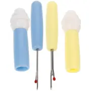 2Pcs Seam Rippers Hand Grip Seam Rippers with Thread Eraser Stitch Rippers