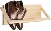 Wall Shoe Rack - Wooden Modern Compact Wall Space Saving Shoe Holder Storage | Modern Space Saving Wooden Compact Holder for Entryway Narrow Spaces Boots Hallway Footwear Slipper Sneaker Kitchen