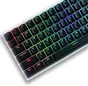 Horizon Line Pudding Keycaps Shine Through Similar OEM Profile PBT Key Cap Set for Mechanical Keyboard Black and White 117 Keys Keycaps