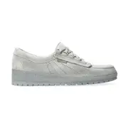 Mephisto Lady Velour Leather Women's Comfort Lace Shoe Light Grey