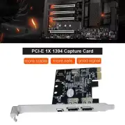 PCI-E 1X 1394 DV Video Capture Adapter 6 Pin to 4 Pin 3 Port Firewire Converter