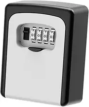 COMPUKAS Wall Mount Key Lock Box Combination Safe for Outdoor Indoor Use Key Storage Tool Crack Resistant Key Holder Easy Installation