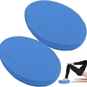 Balance Pad, 2pcs Oval Foam Balance Pad For Physical Therapy, Soft Anti-Slip Yoga Pad Exercise Balance Pad For Strength Training, Knees, 2 Inch Thick