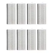 8Pcs Hepa Filter Replacement Parts for Deebot OZMO U2 / U2 Pro Robot Vacuum Cleaner Spare Parts White