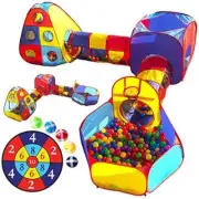 5pc Kids Play Tent Jungle Gym, Ball Pit, Pop Up Tents & 5pc Tents and Tunnels