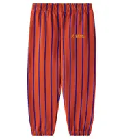 [Mini Rodini] Mini Rodini Striped cotton sweatpants Y 10/11 red