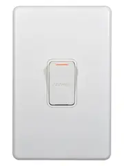 Lucci Power 45A Vertical Double Pole Oven Switch in White