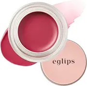 EGLIPS Lip & Cheek Glow Balm - Multi-Use Tinted Melting Balm Blush for Lips & Cheeks Buildable and Blendable Texture Strong Adhesive Lightweight Long-lasting Korean Makeup (06 GLACIER, 5 gram)