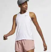 Nike Dri-Fit Miler White Activewear Running SIZE M - AJ8102-100 Women's Tank Top