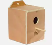 Wood Nest Box For Lovebirds and Parrotlets Inside Cage Mount
