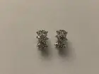 -SET OF 2- Genuine Pandora S925 Purple Forget Me Not Spacer CZ Charm 791834ACZ