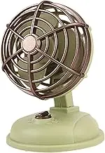 Ghjkldha Vintage Table Fan | Metal Retro Table Top Fan | Heritage USB Powered Table Fan | Vintage Inspired, Whisper Quiet Desktop Fan, Experience Nostalgic Comfort with Low Noise