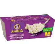 Annie's Macaroni and Cheese White Cheddar Organic Pasta Microwavable Cups (2 Ct)