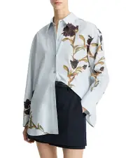 Vince Placed Iris Cotton Button-Front Shirt