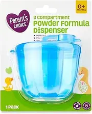 3 Compartment Powder Formula Dispenser (Blue, Round)