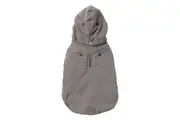 Essentials Padded Jacked Grey Size 1 26 to 29cm Long Dog Jacket Coat by Fuzzyard