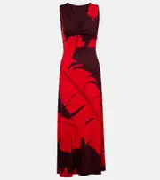 [Johanna Ortiz] Johanna Ortiz Printed jersey maxi dress AU 14 red