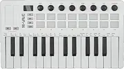 M-Vave SMK 25 MKII Wireless BT Midi Keyboard Controller with 16 Backlit Drum Pads, 8 Buttons, Arpeggio, USB, White