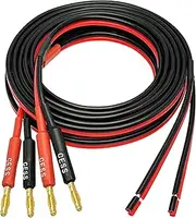 CNCESS CESS-225-6f Banana Plug Adapter Connector to Bare Wire Open End Audio Cable DIY for Speaker & Amplifier, 2-Channel, 14 Gauge (6 Feet)