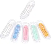 Vaguelly 6Sets Tweezers and Applicators Random Color Suction Tools for Easy Insertion and Removal Portable and Durable Tools for Travel and Daily Use