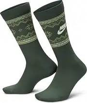 [Nike] Unisex Everyday Essentials Fair Island Pattern Crew Socks (1 Pair) Crew Socks