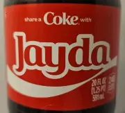 Share A Coke With Jayda 2025 Personalized Gift Limited Edition Coca Cola Bottle