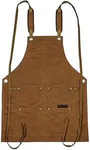[Generic] Canvas apron, unisex style. Suitable for workshops, carpenters, mechanics, technicians, practical tools, carpenters, baristas, and even artists, hobbyists, or DIY tool aprons