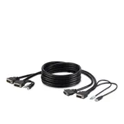 TAA 2 DVI/USB/AUD SKVM CBL, DVI-D M/M; USB A/B, 6'